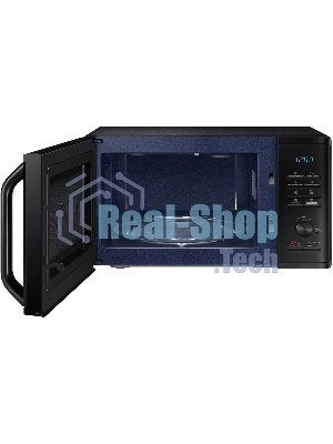 Микроволновая печь Samsung MG23K3515AK/BW черный, 23 л, 800 Вт, переключатели - кнопки, поворотный механизм