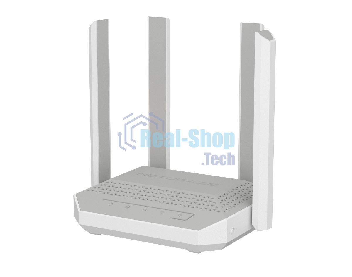 Маршрутизатор Netcraze Challenger Мультигигабитный интернет-центр с Mesh Wi-Fi 6 AX3000, 2 портами 2.5 Gigabit Ethernet и переключателем режима роутер/ретранслятор
