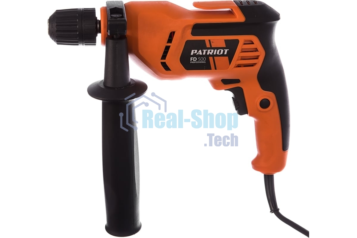 Дрель электрическая PATRIOT FD500 120301420 Эл. дрель, без удара, мощность 500Вт, макс.диаметр сверла 10мм, быстрозажим. патрон