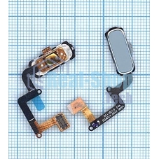 Кнопка HOME в сборе с механизмом и шлейфом для Samsung A320, синяя
