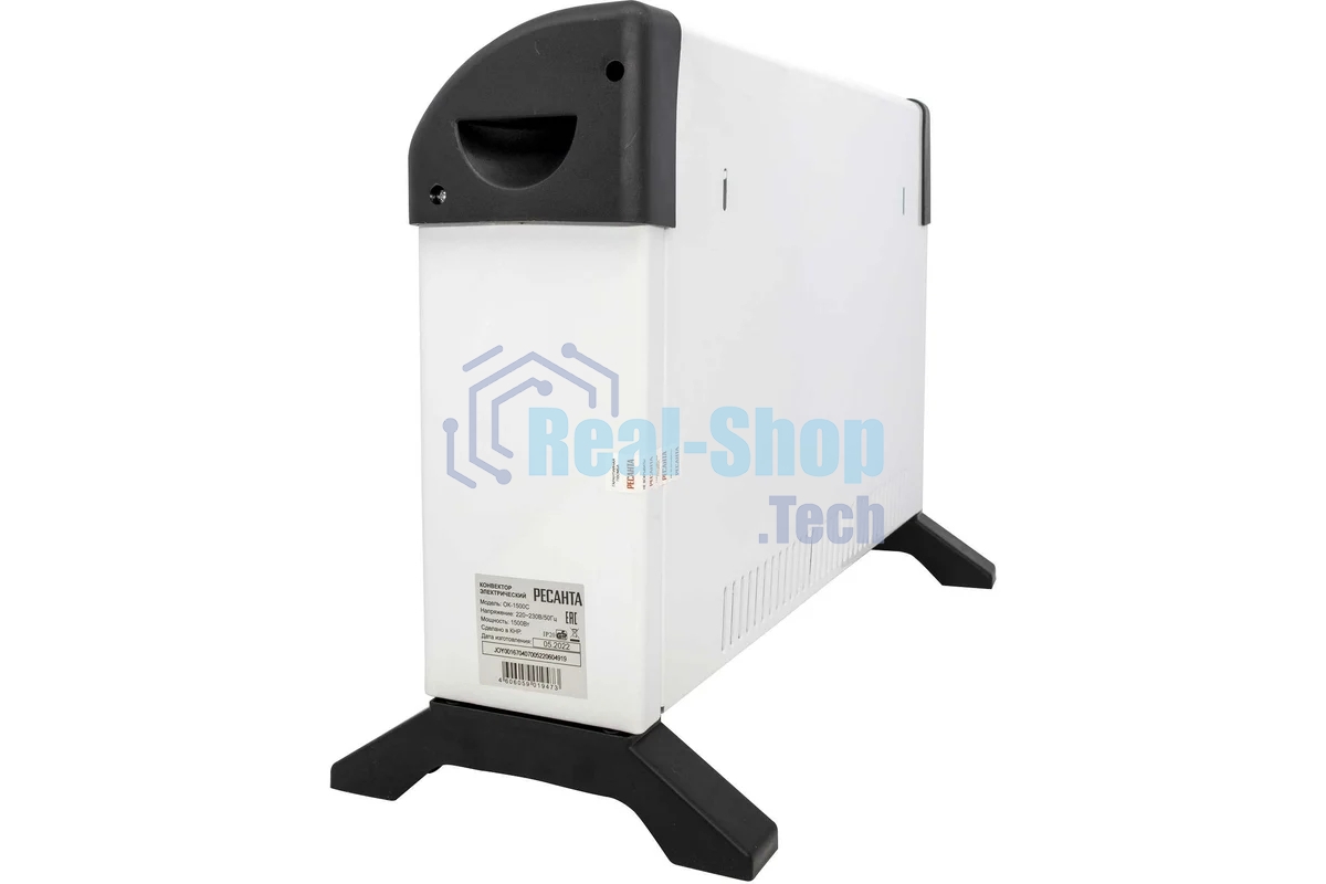 Конвектор Ресанта ОК-1500С белый, 1500 Вт, 20 м2, термостат