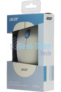 Мышь беспроводная Acer OMR205 белый/голубой, 1200 dpi, радиоканал, USB, кнопки - 3
