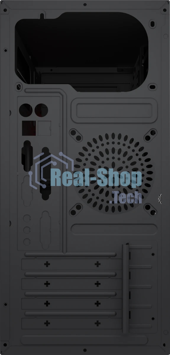 Компьютерный корпус с блоком питания Foxline 450Вт./Case Forza mATX, 450W, 2xUSB 2.0+2xUSB 3.0, Black, w/o FAN, 8 см fan PSU, power cord