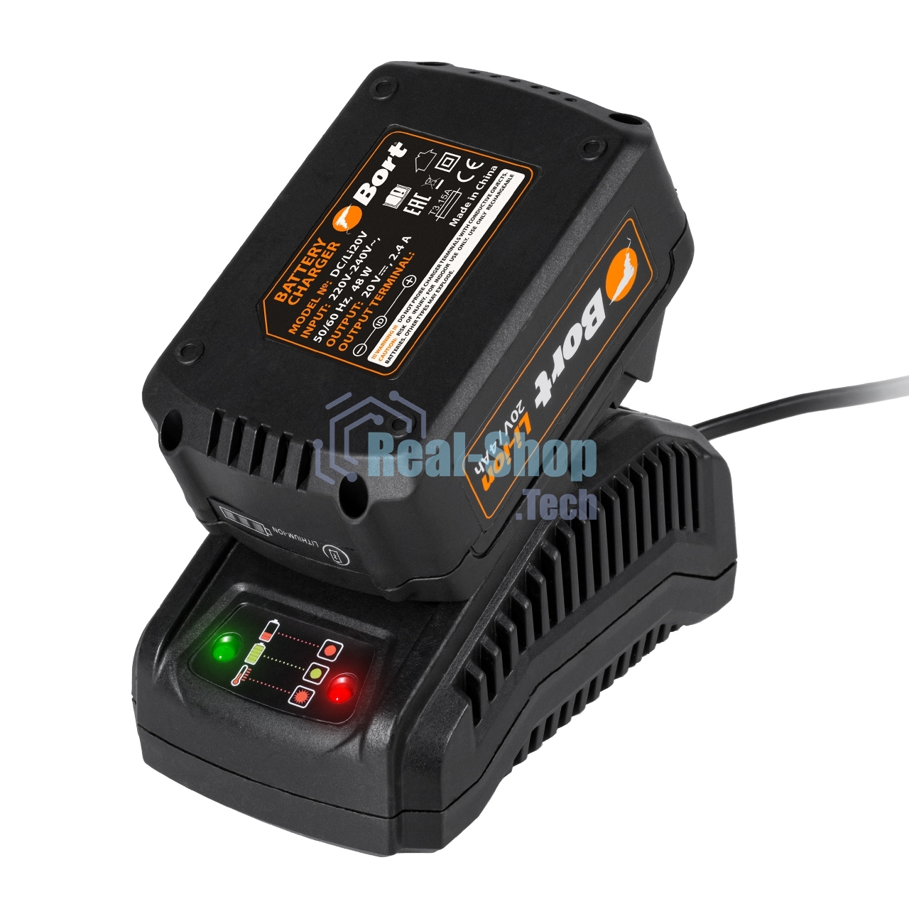 Угловая шлифовальная машина Bort BWS-20Li-SR аккумуляторная (93412215)