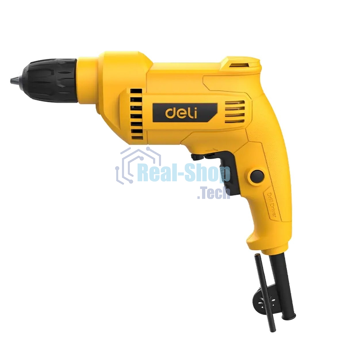 Дрель сетевая Deli DL-DZ10-E2 (500Вт, 0-3300об/мин, быстрозажимной патрон 10мм, картон)