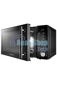 Микроволновая печь Polaris PMO 2002DG RUS черный, 20 л, 700 Вт, переключатели - поворотный механизм/кнопки