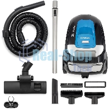 Пылесос Hyundai HYV-C2530 черный/синий, 400/2200 Вт, уборка сухая, пылесборник контейнер, 1.7 л