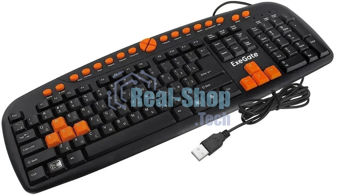 Клавиатура проводная ExeGate LY-504M (EX280435RUS), USB, черный