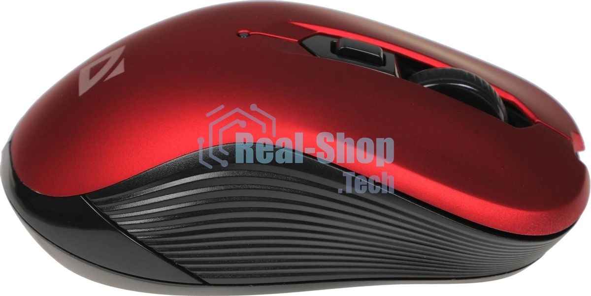 Мышь беспроводная Defender Gassa MM-105 красный, 1600 dpi, радиоканал, USB, кнопки - 6