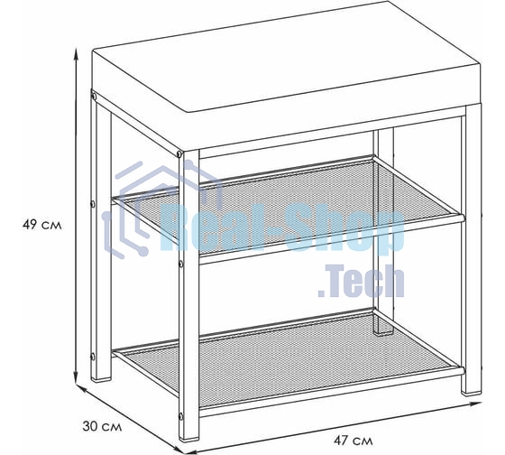Банкетка ЗМИ Торонто 13S (TORONTO 13S banquet&shoes) цвет каркаса белый, цвет сиденья бежевый БТ13СББ