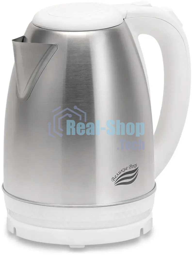 Чайник электрический Великие реки Амур-1 белый, 1.8 л, нержавейка