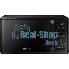Микроволновая печь Samsung MG23K3515AK/BW черный, 23 л, 800 Вт, переключатели - кнопки, поворотный механизм