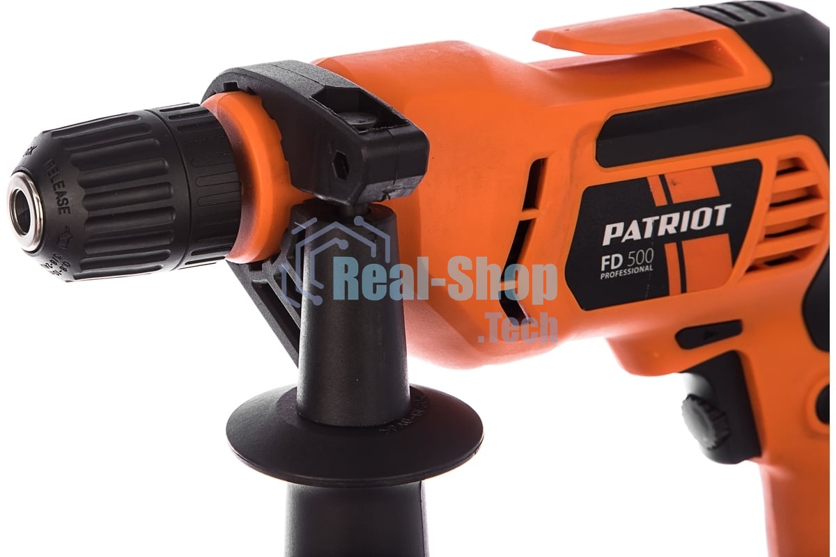 Дрель электрическая PATRIOT FD500 120301420 Эл. дрель, без удара, мощность 500Вт, макс.диаметр сверла 10мм, быстрозажим. патрон