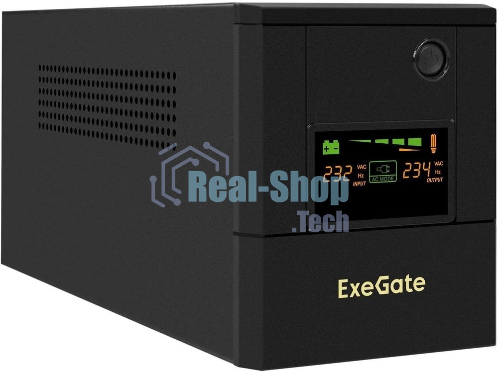 Источник бесперебойного питания ExeGate SpecialPro Smart LLB-1000.LCD.AVR.4SH.USB / 1000 ВА / 700 Вт / 4 x CEE 7 (евророзетка)