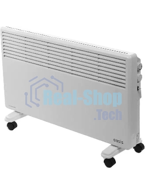 Конвектор Oasis KM-25 белый, 2500 Вт, 30 м2, термостат