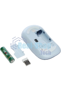 Мышь беспроводная Acer OMR205 белый/голубой, 1200 dpi, радиоканал, USB, кнопки - 3