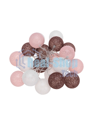 Тайские фонарики Neon-night Вельвет 3,5 м, 20 LED, прозрачный ПВХ, теплый белый, питание USB