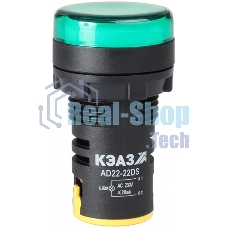 Лампа AD22DS(LED) матрица D22мм зеленый 24В AC/DC-КЭАЗ 303938