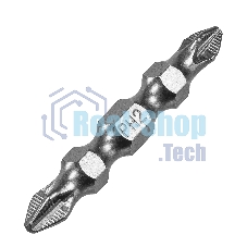 Набор бит Denzel двухстор., PH2-PZ2х45 мм, сталь S2, 10 шт.