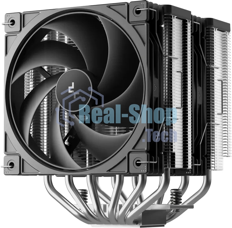 Кулер для процессора DEEPCOOL AG620 G2 LGA1954/1851/1700/AM5/AM4 (9шт/кор, TDP 270W, PWM, DUAL Black Fan 120mm, 6 тепл. трубок, черный) RET