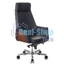 Кресло руководителя Бюрократ ANTONIO/BLACK черный кожа крестовина алюминий