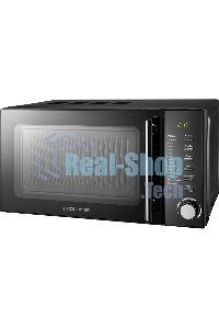 Микроволновая печь Polaris PMO 2002DG RUS черный, 20 л, 700 Вт, переключатели - поворотный механизм/кнопки