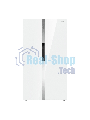 Холодильник Maunfeld MFF177NFW Slim Inverter белый двухкамерный 352/198л морозилка слева, No Frost, Side by Side