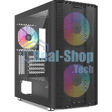 Корпус SAMA S30, Mini-Tower, чёрный, 2 x 140 мм, 1 x 120 мм