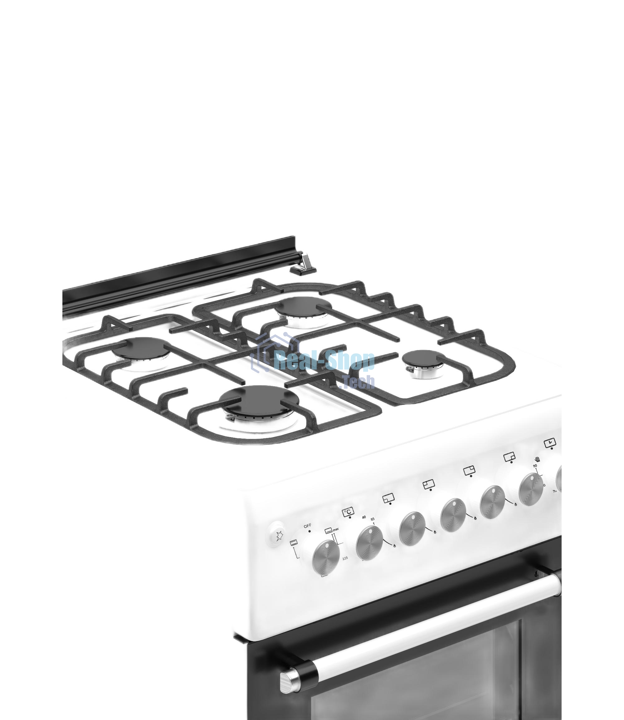 Комбинированная плита REEX RPF-50 WH 4 Газовые конфорки Электрическая духовка