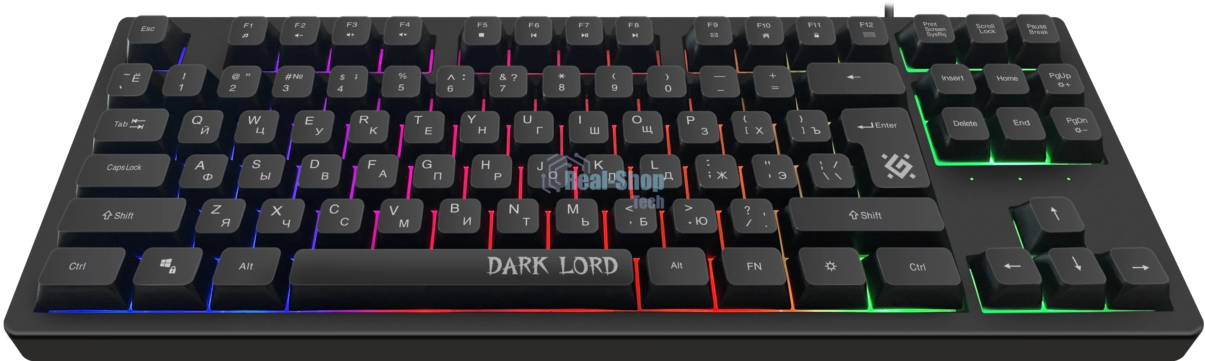 Клавиатура проводная Defender Dark Lord GK-580, USB, черный