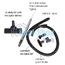 Пылесос JVC JH-VC411 черный, 400/2200 Вт, уборка сухая, пылесборник контейнер, 3 л.