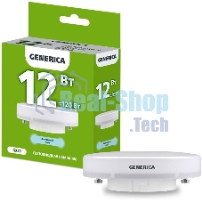 Лампа светодиодная IEK GENERICA T80 таблетка 12Вт 230В 6500К GX53 Лампа светодиодная IEK GENERICA T80 таблетка 12Вт 230В 6500К GX53
