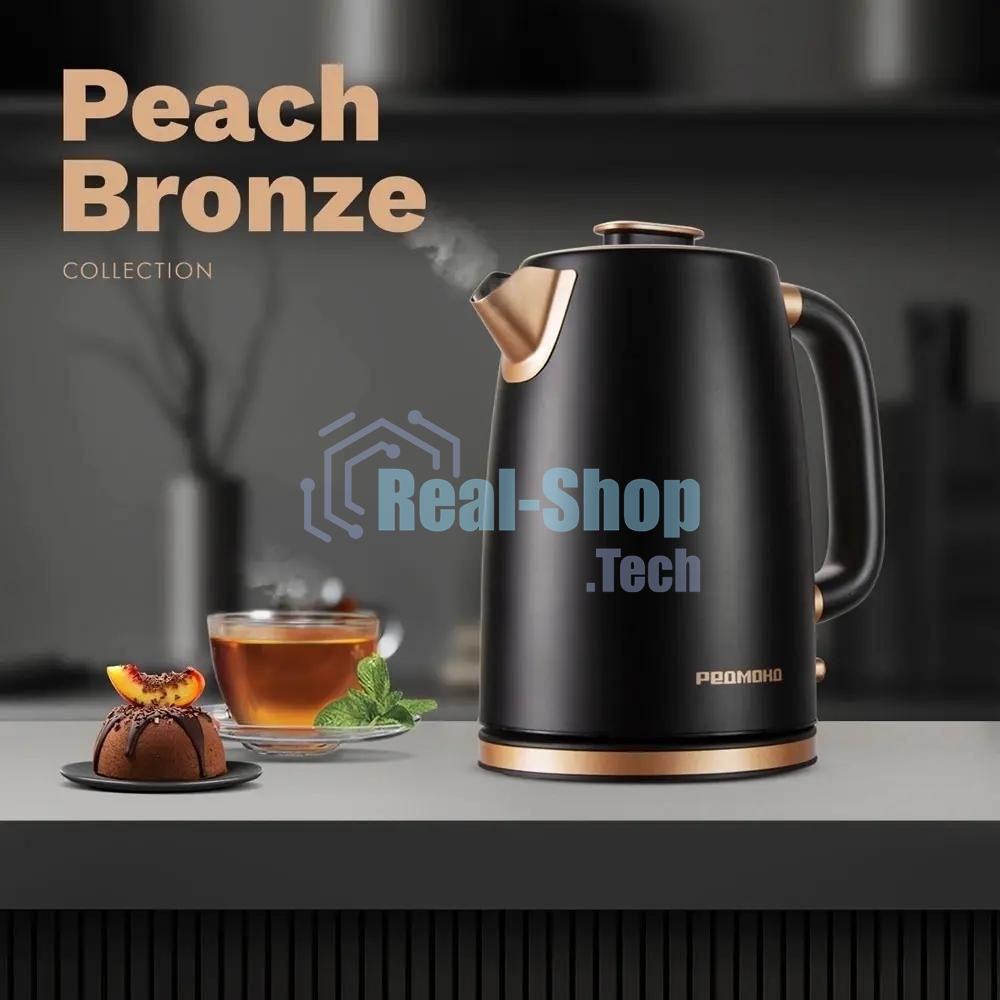 Чайник электрический Redmond KM240 1.7л. 2200Вт черный/бронзовый