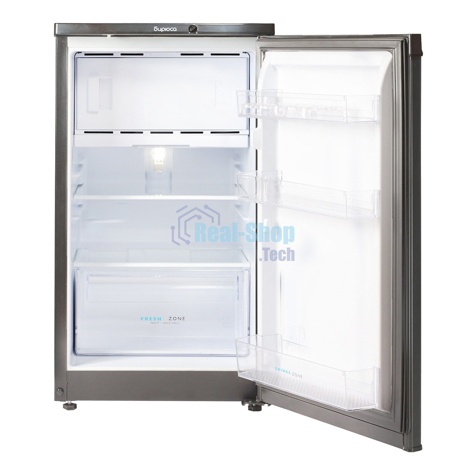 Холодильник Бирюса W408 графит однокамерный 88/27л морозилка сверху