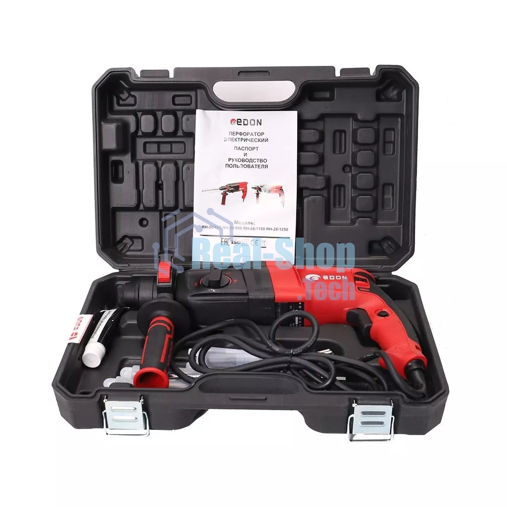 Перфоратор EDON RH-26/1150 черный/красный 9277