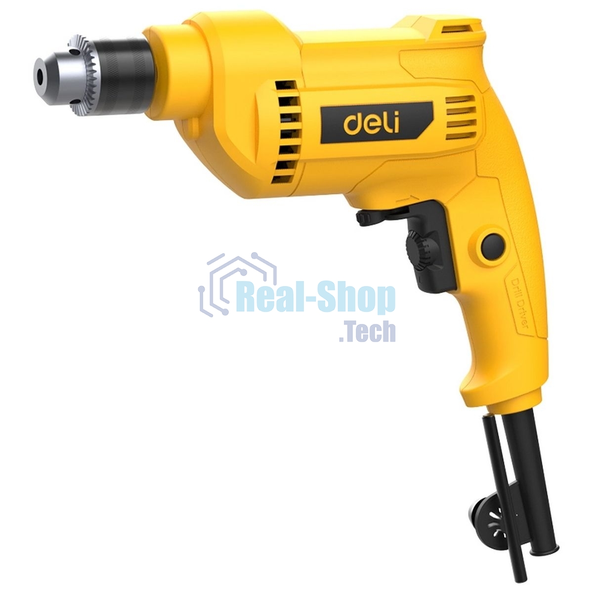 Дрель сетевая Deli DL-DZ10-E3 (500Вт, 0-3300об/мин, ключевой патрон 10мм, картон)