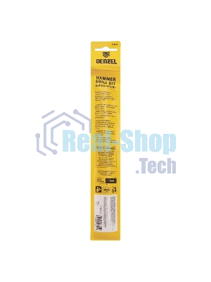 Бур по бетону Denzel двойная спираль, Cobalt W-tip, 16x210 мм, SDS PLUS