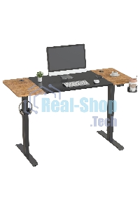 Стол игровой Cactus CS-EDL-BAWD столешница МДФ черный дуб антик, каркас черный