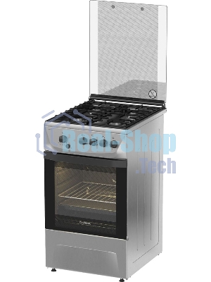 Плита газовая Darina 1D1 GM 241 014 Х нержавеющая сталь/черный, конфорок 4 шт, духовка 50 л, 50 см x 85 см x 60 см