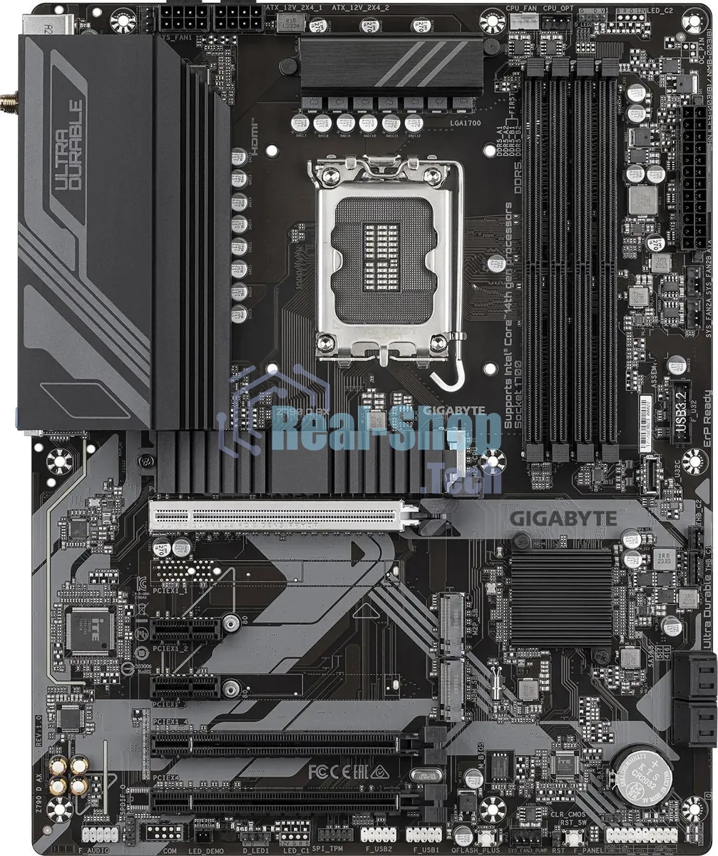 Материнская плата Gigabyte Z790 D AX, LGA 1700, Intel Z790, 4xDDR5, 4xSATA, 3xM.2, 1xPCI-E 5.0 x16, 1xPCI-E 4.0 x4, 2xPCI-E 3.0 x1, 1xHDMI, 1xDP, 1x 2.5Gb LAN, 4xUSB-A 3.2 Gen 1, 1xUSB-A 3.2 Gen 2, 2xUSB-A 2.0, 1xUSB-C 3.2 Gen 2, 3x3.5 мм, 7.1, ATX