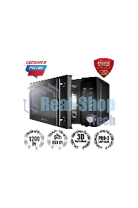 Микроволновая печь Polaris PMO 2002DG RUS черный, 20 л, 700 Вт, переключатели - поворотный механизм/кнопки