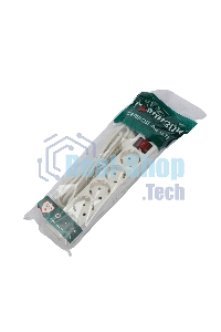 Сетевой фильтр Гарнизон для ИБП, 5 р, 10А, 1.8 м, ур.защиты 4, белый, пакет