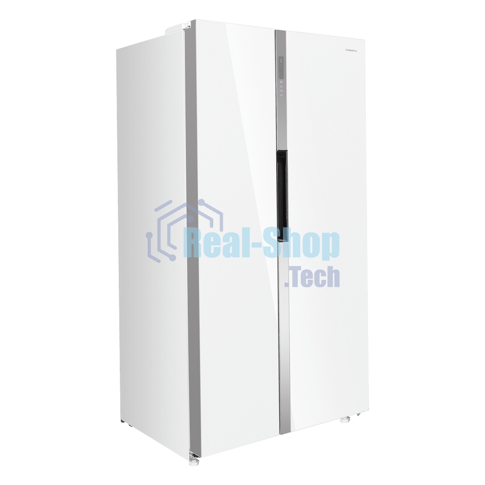 Холодильник Maunfeld MFF177NFW Slim Inverter белый двухкамерный 352/198л морозилка слева, No Frost, Side by Side