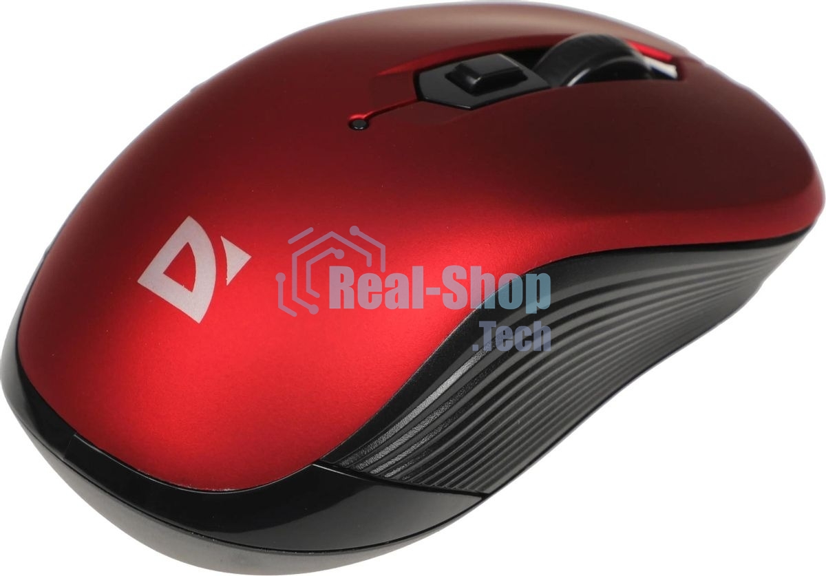 Мышь беспроводная Defender Gassa MM-105 красный, 1600 dpi, радиоканал, USB, кнопки - 6