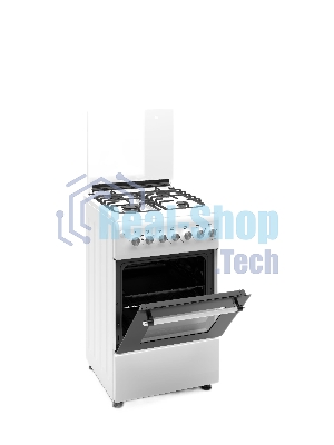 Комбинированная плита REEX RPF-50 WH 4 Газовые конфорки Электрическая духовка