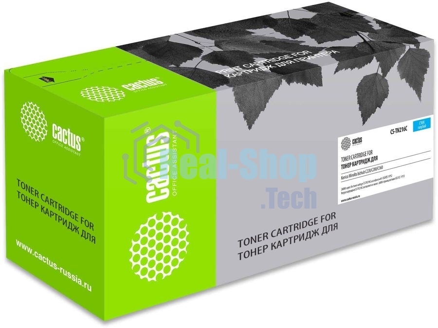 Картридж лазерный Cactus CS-TN216C голубой (26000 стр.) для Konica Minolta bizhub C220/C280/C360