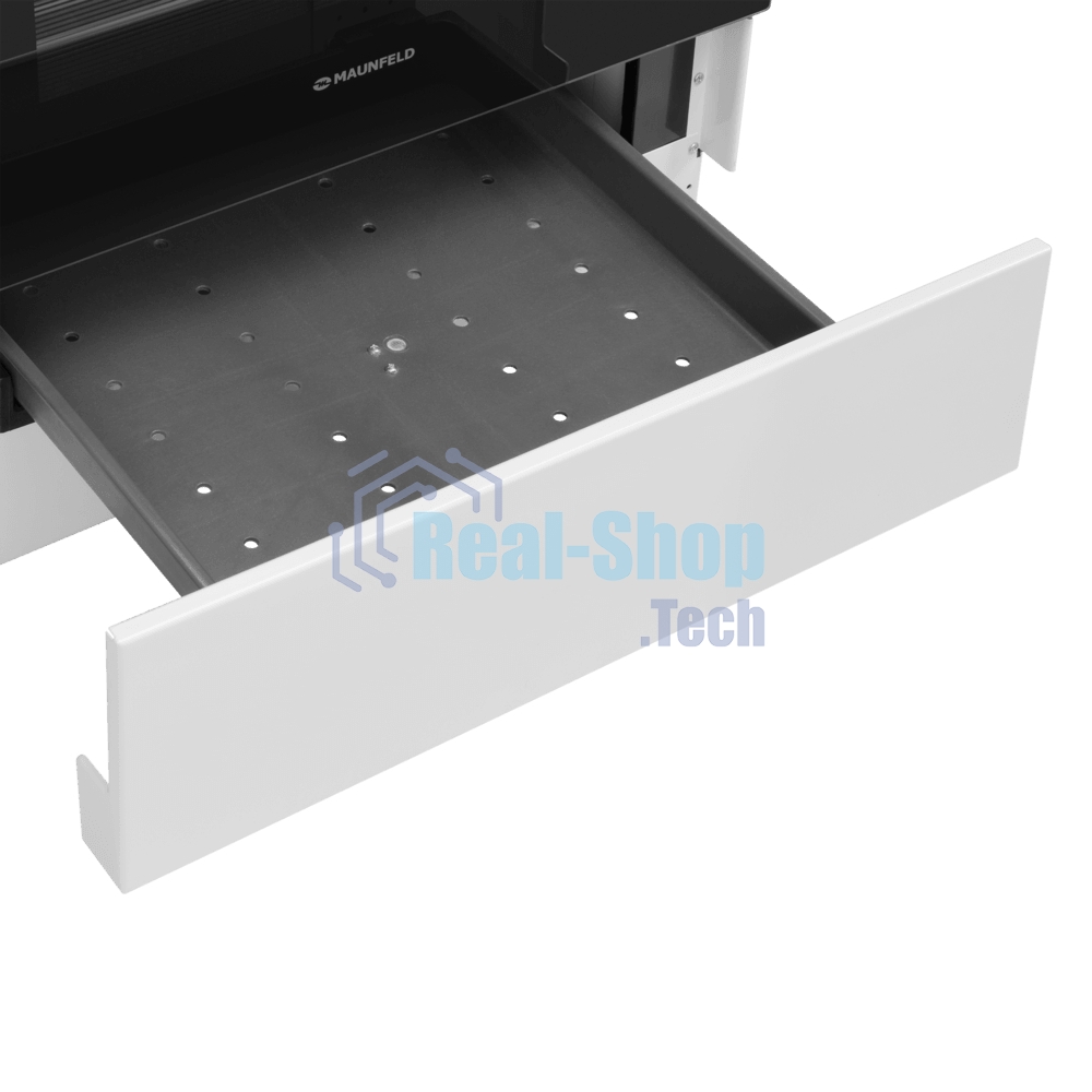 Плита электрическая Maunfeld MEC611CW09TD белый, конфорок 4 шт, духовка 59 л, 60 см x 85 см x 63 см