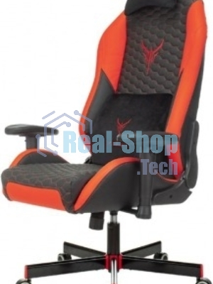 Кресло игровое Knight Neon черный/красный соты эко.кожа с подголов. крестовина металл
