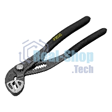 Клещи переставные Denzel кнопочный механизм, обливные рукоятки, 180 мм