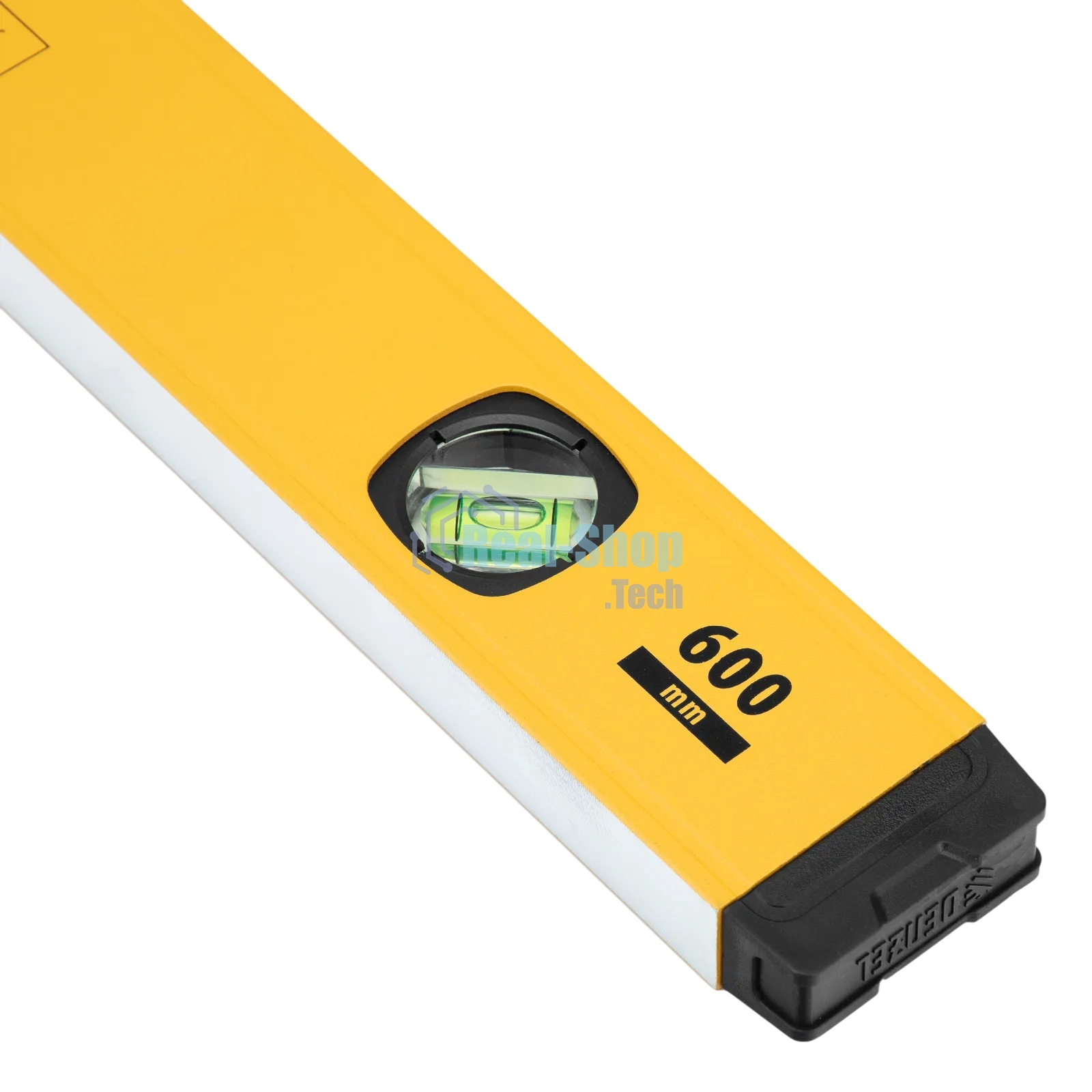 Уровень алюминиевый Denzel магнит., фрезерованный, 3 глазка (1 зеркал.), 0,5 мм/м, 600 мм